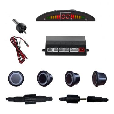 Imagem de SANDETOUN Kit de sensor de estacionamento kit de sensor de reserva sensor reverso para carro 18 opções de cores para sondas ajustável alarme volume profissional sensor de reversa para carro assistente
