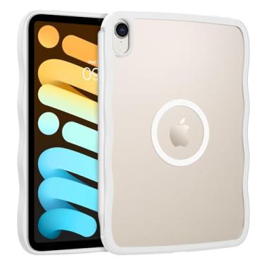 Imagem de BENTOBEN Capa para iPad mini 7 2024 A17 Pro/iPad mini 6 2021, linda capa protetora magnética ondulada para iPad mini 7/6ª geração, translúcida fosca à prova de choque para iPad mini 7/mini 6 8,3