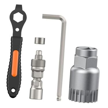 Imagem de simhoa Conjunto de extrator de pedivela para bicicleta, kit de ferramentas para reparo de bicicletas, extrator de pedivela reforçado para bicicletas.