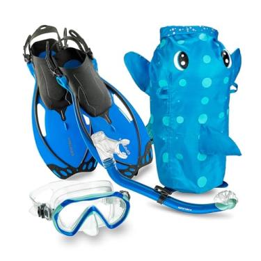 Imagem de Head by Mares Coleção Italiana Premium Youth Sea Pals Personagem Crianças Conjunto de Snorkeling Equipamento de Mergulho com Lentes de Vidro Temperado Ultratransparente