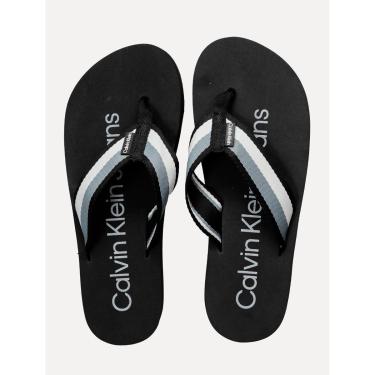 Imagem de Chinelo Calvin Klein Jeans Masculino Cadarço Basic Preto-Masculino