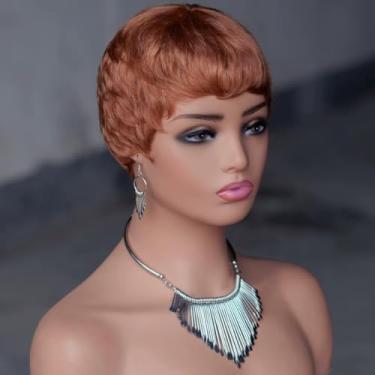 Imagem de Peruca de cabelo humano Remy feita à máquina com franja para mulheres Fashion Nat #30