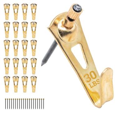 Imagem de Cabides para fotos de gesso 13,6 kg - Pacote com 100 - Pregos para pendurar fotos - Ganchos para pendurar na moldura