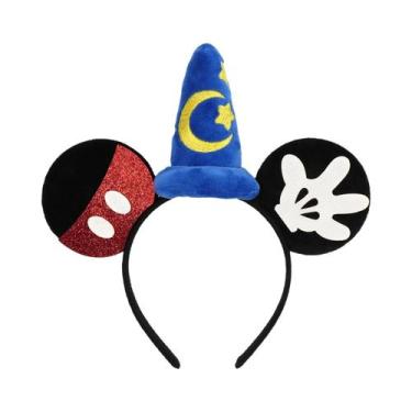 Imagem de Tiara De Pelúcia Mickey Mouse Disney Magic House Cosplay Acessório De 