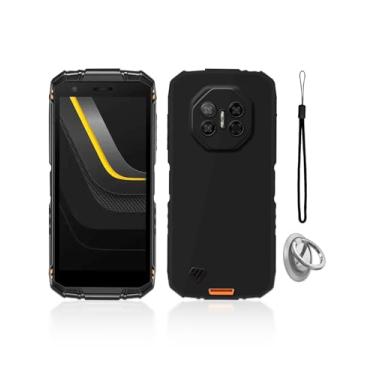 Imagem de KONXISA Capa para DOOGEE Fire 3, capa de telefone com fivelas e cordões, capa protetora de material TPU premium, capa protetora com arranhões, resistente a quedas, anti-impressão digital, preta