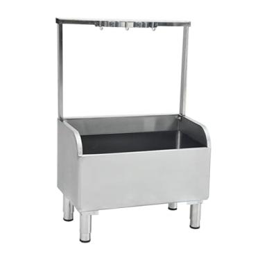 Imagem de Pia de esfregão de chão, bacia de serviço de aço inoxidável, pia interna e externa, pia de lavanderia independente, banheira utilitária, para lavanderia, garagem, porão, jardim (60 cm/23,6 pol.)