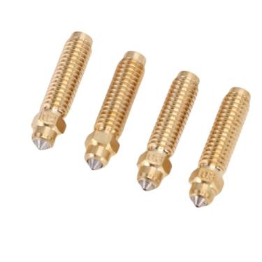 Imagem de Cryfokt Bicos de Aço Endurecido de Latão Impressão Precisa e Precisa para Impressora 3D de Carbono Conjunto de Bicos Bimetálicos de 4 Unidades, Impressão Rápida Adequada para PLA, ABS, TPU, PETG,