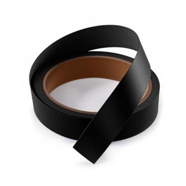 Imagem de FAKILO Faixa de borda de melamina preta 3/10.2 cm x 2.0 m Borda folheada fácil aplicação Fita de fita de fita de borda para consertos de madeira compensada de gabinete restauração de móveis