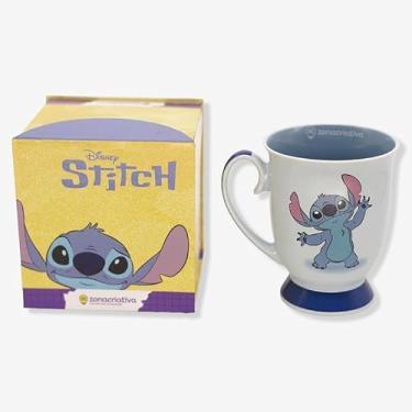 Imagem de Zonacriativa - Caneca Royal Stitch Aloha Disney 300ml | Cerâmica, formato elegante para o café da manhã e chá | Não vai ao micro-ondas/lava-louças