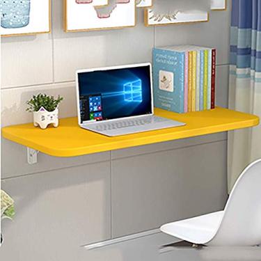 Imagem de Mesa de parede montada na parede, mesa de folhas suspensas, mesa dobrável para computador, mesa de jantar, para escritório/lavanderia (tamanho: 70 * 50 cm) ()