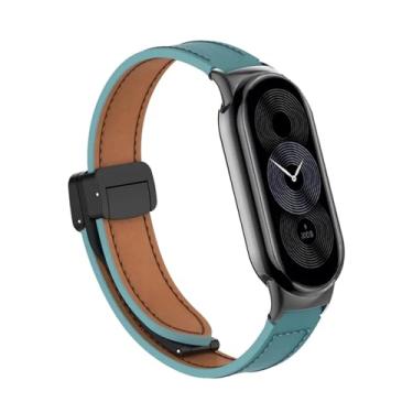 Imagem de HEPUP Pulseira de couro para Xiaomi Mi Band 9 de substituição com fivela magnética para xiaomi miband 8 mi band Correa, For Miband 9, Ágata