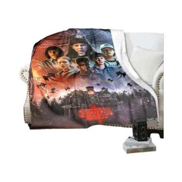 Imagem de Cobertor De Flanela Macio Queen Size Stranger Things Para Decoração De
