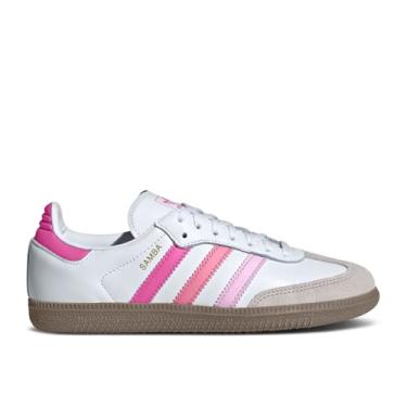 Imagem de adidas Samba OG Sapatos infantis grandes, Nuvem branco/orquídea fusion/tom rosa, 20