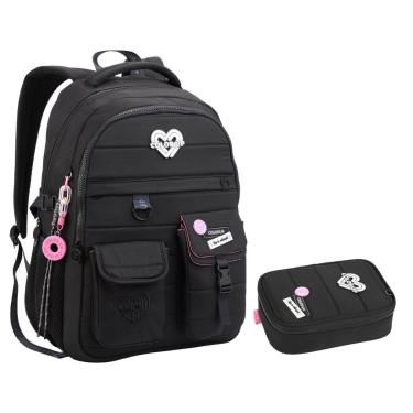 Imagem de Kit Mochila e Estojo Juvenil Feminina Candy-Feminino