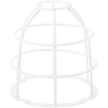 Imagem de Didiseaon Moldura de abajur de aço inoxidável para lâmpadas de segurança de oficinas, protetor de gaiola de arame compatível com lâmpadas, protetor de iluminação decorativo fácil de instalar para uso