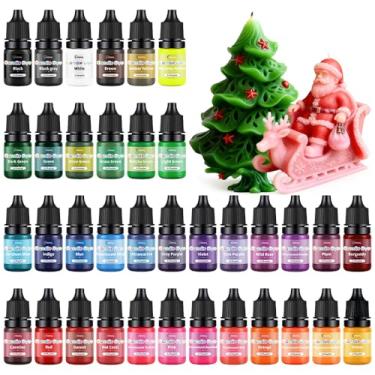 Imagem de OSBANG Tinta para vela – 36 cores de cera líquida altamente concentrada para fabricação de velas, cor vibrante à base de óleo para cera de soja, parafina, cera de gel