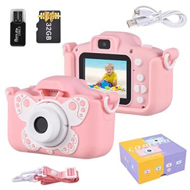 Imagem de Câmera Digital X7 Vídeo 1080P 20MP Lentes Duas Tela IPS de 2 0 Polegadas Bateria Integrada Molduras Fotos Bonitas Jogos Interessantes com Cartão Memória 32GB Leitor USB