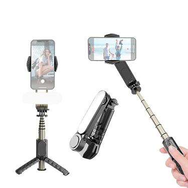 Imagem de Amgei Estabilizador de haste de liga de alumínio, estabilizador de câmera de rastreamento inteligente, reconhecimento de gestos, estabilizador de câmera de rastreamento inteligente, gimbal dobrável