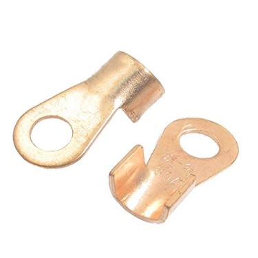 Imagem de 2 x Cabo de Lingueta Anel em Destaque Conector de Eficácia Confiável Terminais de Passagem de Cobre 11 mm 80A
