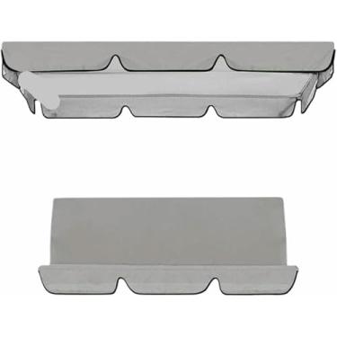 Imagem de Dossel De Substituição Para Assento De Balanço De Pátio, Cobertura De Assento De Substituição, Jardim, Pátio, Cadeira Ao Ar Livre, Toldo, 142 * 120 * 18cm ~/