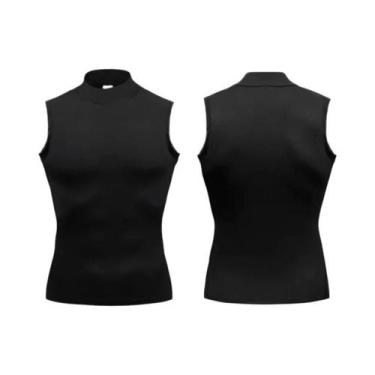 Imagem de Camiseta Sem Mangas De Compressão Masculina, Secagem Rápida, Decote Em