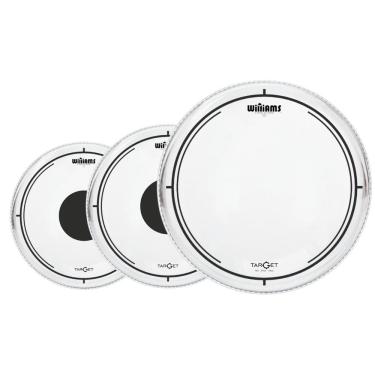 Imagem de Kit Pele Dt2 12 14 + W2 20 Ton Surdo Bumbo Hidráulica