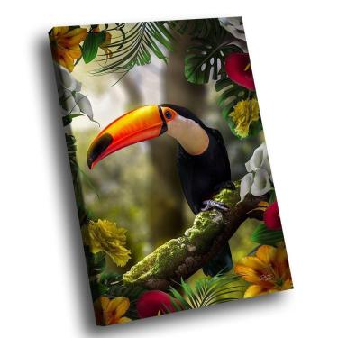 Imagem de Quadro Tucano Floral -- Br Artes