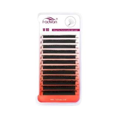 Imagem de Cílios Premontados FADVAN Em Formato W 2D-8D, Cílios Naturais De Visón