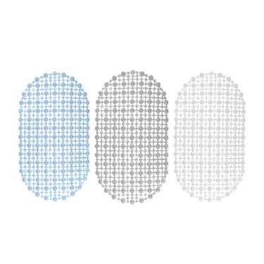 Imagem de Kit 10 Tapete Oval Banheiro Box Antiderrapante PVC 60cmx32cm