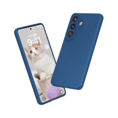 Imagem de Foluu Capa de silicone para Samsung Galaxy S26, capa amortecedora de borracha de gel líquido com forro de microfibra macia, capa protetora fina e rígida à prova de choque para Galaxy S26 5G 2025 (azul