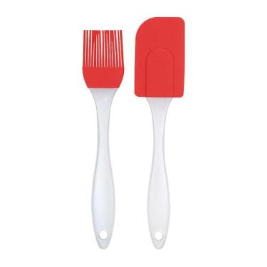Imagem de Kit espatula + pincel silicone para confeitaria e bolos - Doce Vida, L
