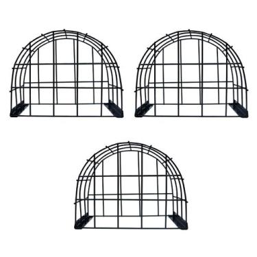 Imagem de Kit 3 Grade Câmera Redonda Gaiola Segurança Branca E Preta - TR ARAMAD