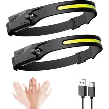 Imagem de Sensor de movimento do farol 230 LED recarregável x2 preto - Yiweisai