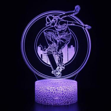 Imagem de 3D Night Light Scooter Skiing LED Colorful Touch Remote - Taiyuanketan
