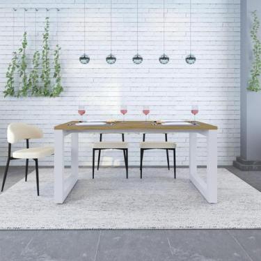 Imagem de Mesa de Jantar Bronx 160cm Est.Branca - Metalig