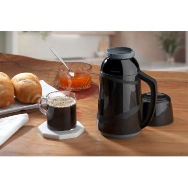Imagem de Garrafa Térmica Cristal 500ml de Mesa Café Chá - Soprano, Preto
