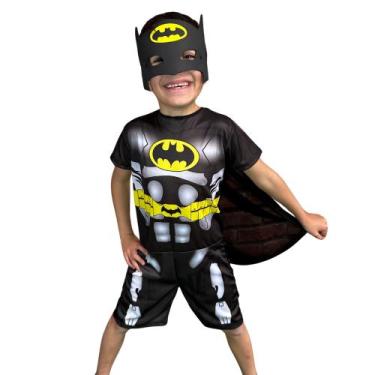 Imagem de Fantasia Do Batman Infantil Com Máscara Sem Enchimento - RR STORE, Más