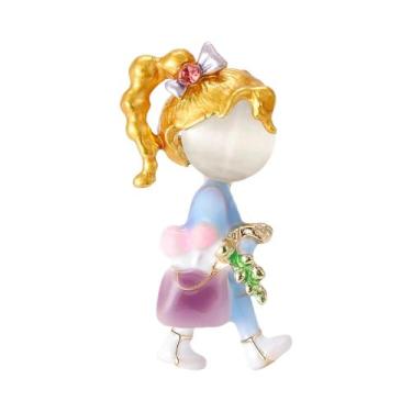 Imagem de Broches De Personagens De Bombeiros Unissex Para Meninas, Pins Pintado