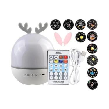 Imagem de Luminária Projetora Musical De Cervo Para Quarto Infantil, Alto-falant