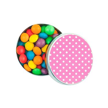 Imagem de Latinha Lembrancinha Personalizada Poá Rosa Pink