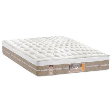 Imagem de Colchão Casal Molas Ensacadas Silver Star Air Euro Pillow D23 138x188x32 Cm Branco Bege...