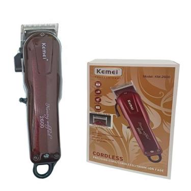 Imagem de Maquina Cortar Cabelo Profissional Sem Fio 110/220v Kemei KM-2600 Orig