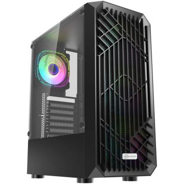 Imagem de Gabinete Gamer Kalkan Alfern Lite S/Fans S/Fonte ATX MidTower Lateral Acrílico USB3.0 Preto - KLK00088