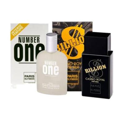 Imagem de Kit 2 Perfumes Billion Casino Royal + Number One - Paris Elysees 100ml
