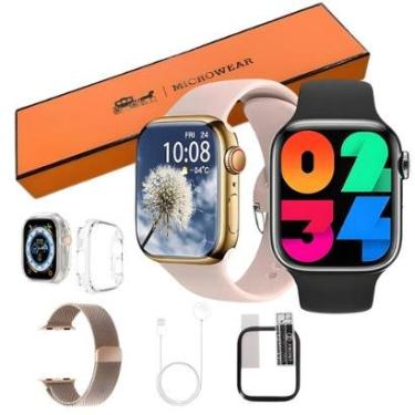 Imagem de Relogio Inteligente Smartwatch W59 Pro 41mm Serie 9 Android iOS Faz Ligaçoes Microwear...