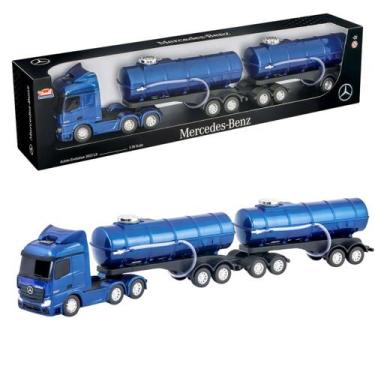Imagem de Caminhão Mercedes Benz Actros Tanque 69cm Grande Rodotrem Infantil De 