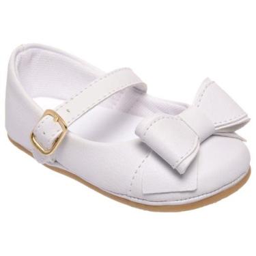 Imagem de Sapatilha Infantil Bebe Festa 4055bk - Brink Kids, Branco, 22