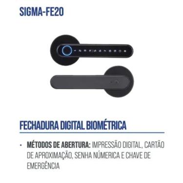 Imagem de Fechadura digital biométrica AITEK Sigma Fe10