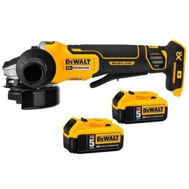 Imagem de Esmerilhadeira dewalt 20v brushless 4.1/2 c/2bat 5ah + carregador