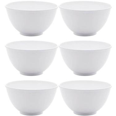 Imagem de Conjunto 6 Bowls de Melamina Brancas Basic Lyor Cumbucas para Frutas C